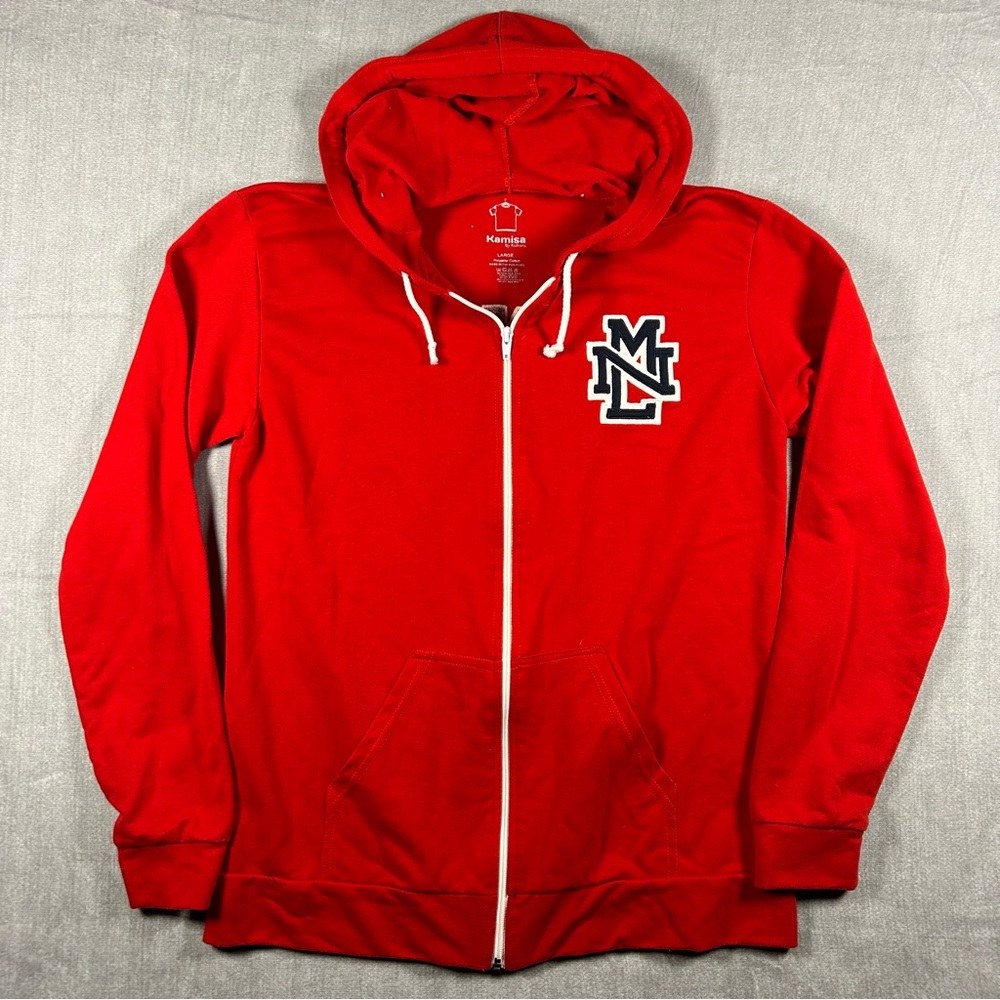 Kamisa by Kultura MNL Manila Philippines Red Full-Zip Hoodie Large